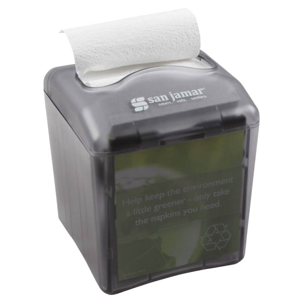 San Jamar Venue Tabletop Interfold Napkin Dispenser, Black