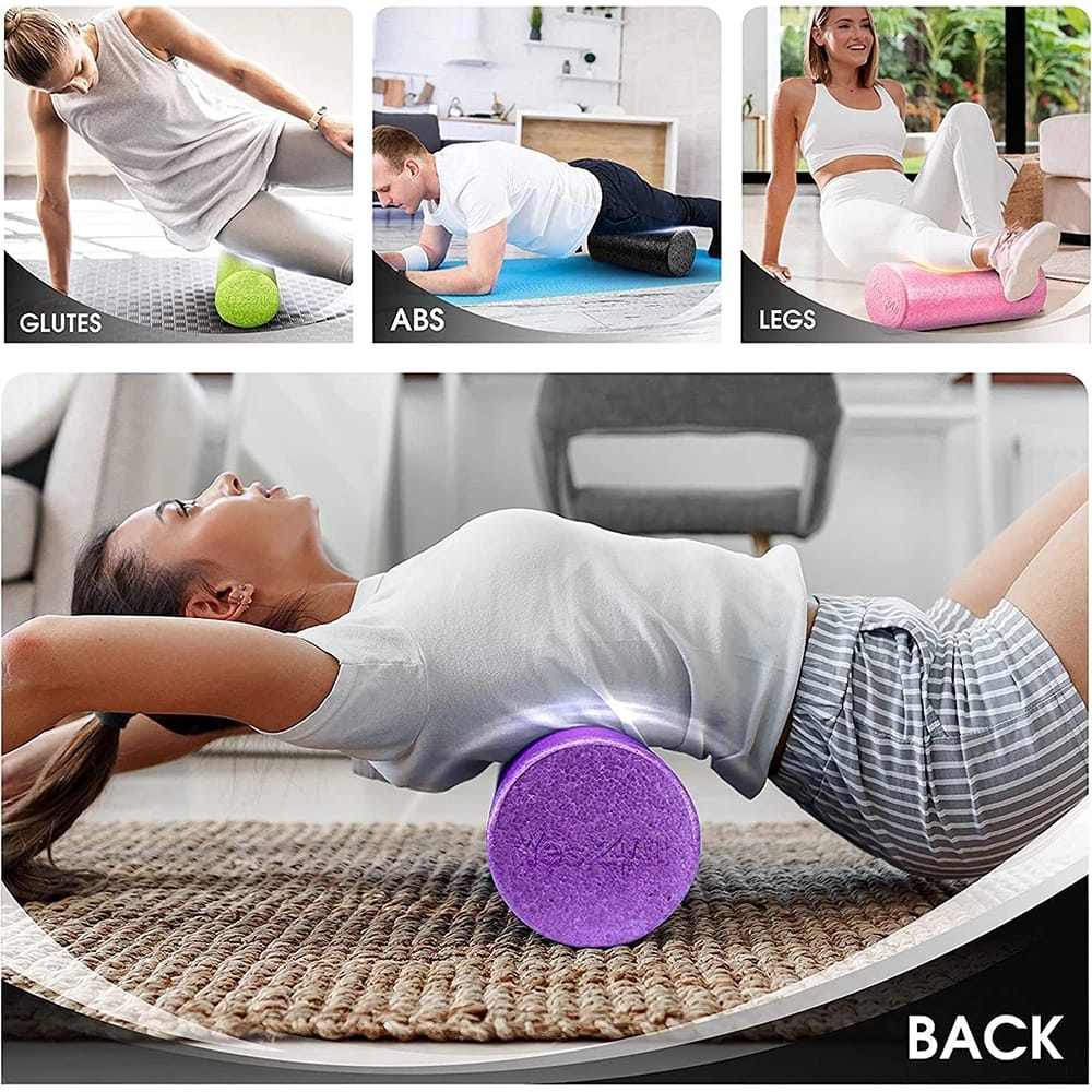 Yes4All EPP Exercise Foam Roller, Black, 18"