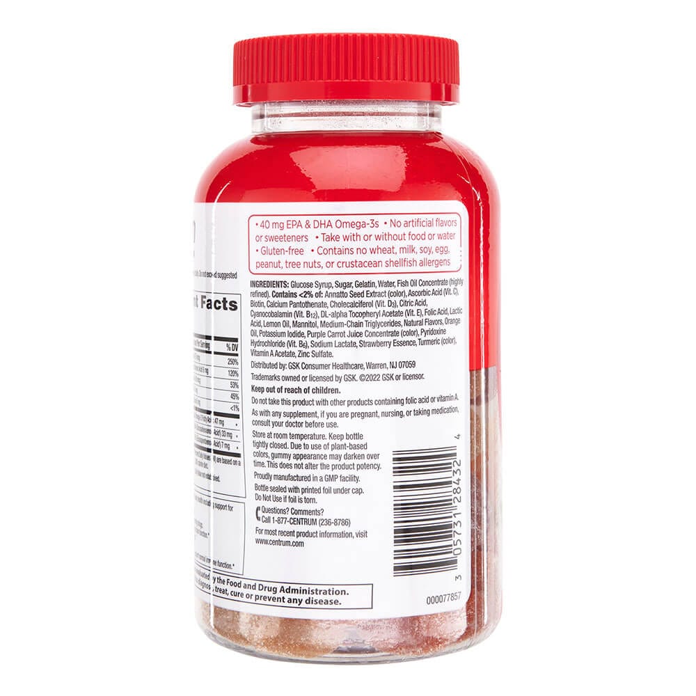 Centrum Multi+ OMEGA-3 MultiGummies, 110 Count