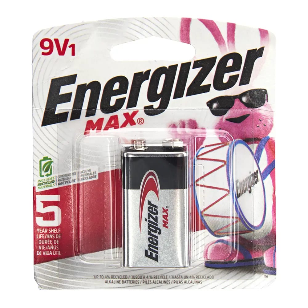 Energizer Max + Powerseal Alkaline 9V Battery