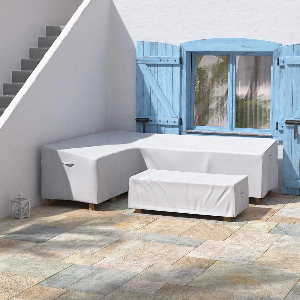 Simple Houseware L-Shaped Left-Facing Waterproof Patio Sectional Sofa Cover