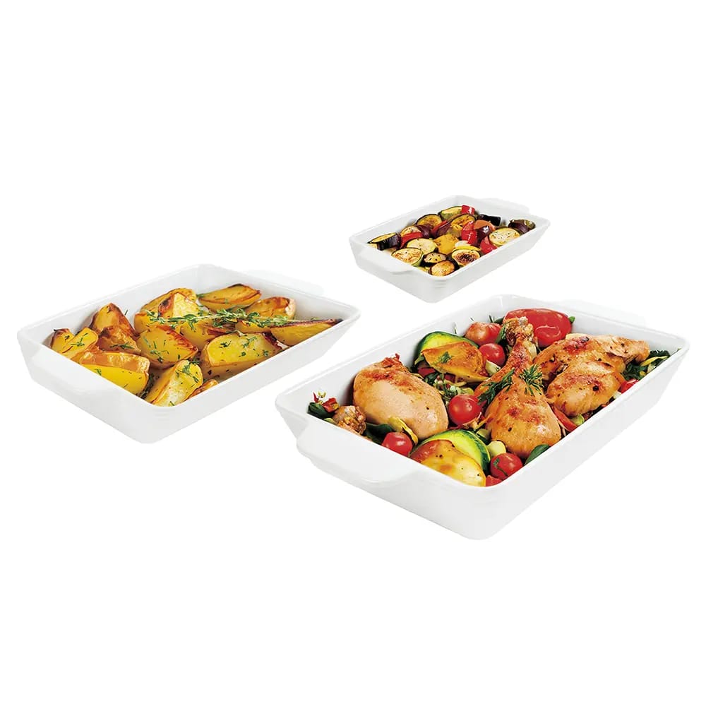 Superior Gourmet Ceramic Baking Dish Set, 3 Piece