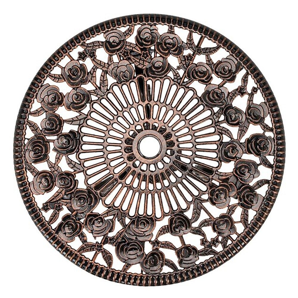 3-Piece Cast Aluminum Outdoor Bistro Set with Rose Design, Bronze