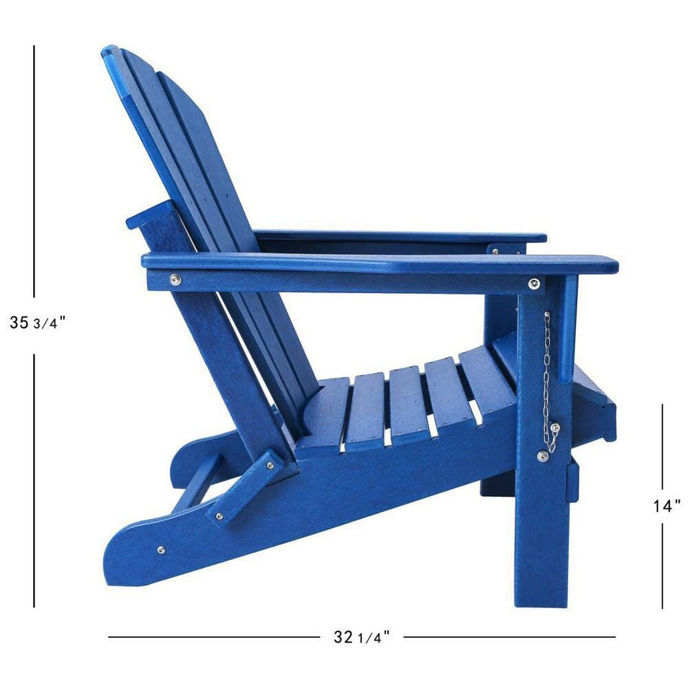 Folding Adirondack Chair, Blue