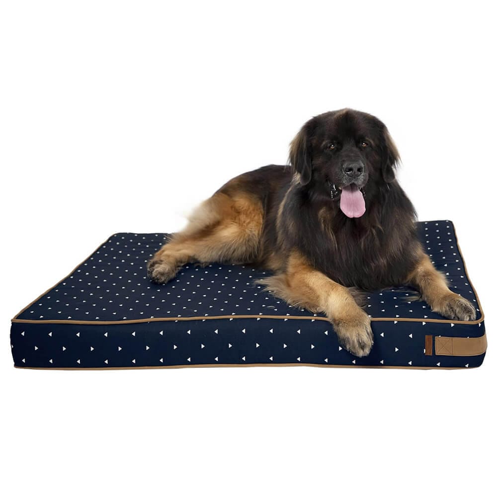 Bark & Slumber XL Foam Lounger Dog Bed, Toby Triangles Black