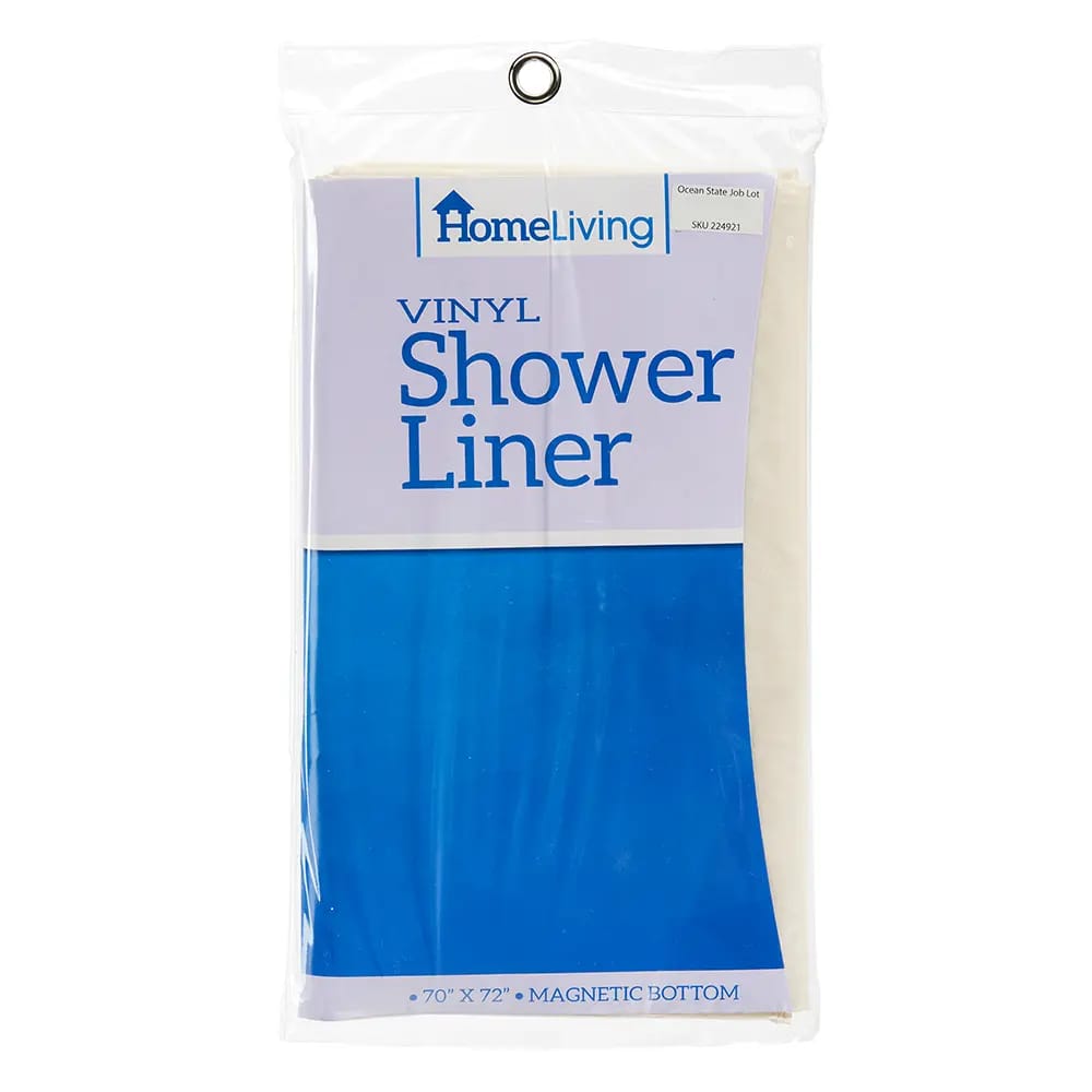HomeLiving Vinyl Shower Liner, 72"