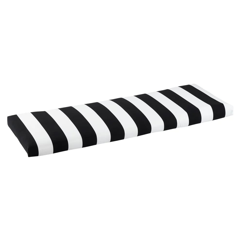 Outdoor Bench Cushion, Black Cabana