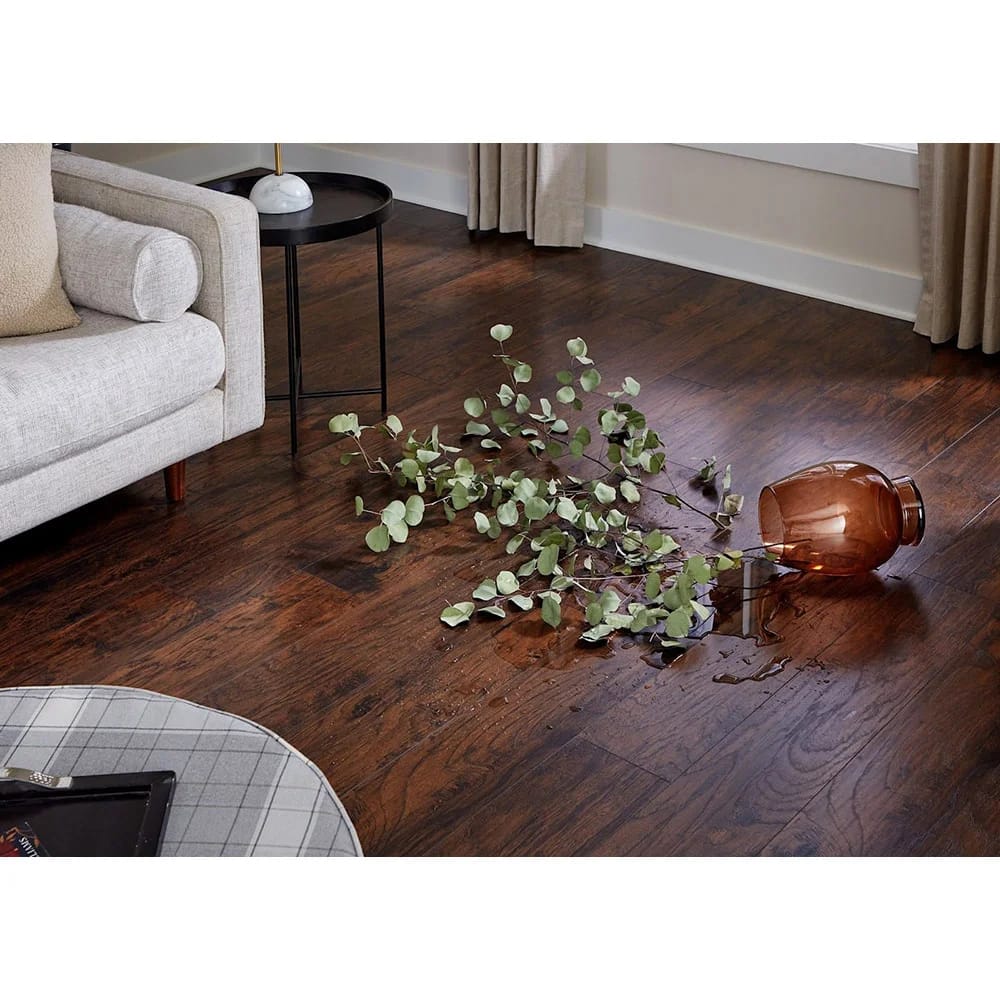 Dream Home 12mm Rustic Realm Hickory Waterproof Laminate Flooring, Brown, 15.9 sq. ft. ($3.77/sq. ft.)