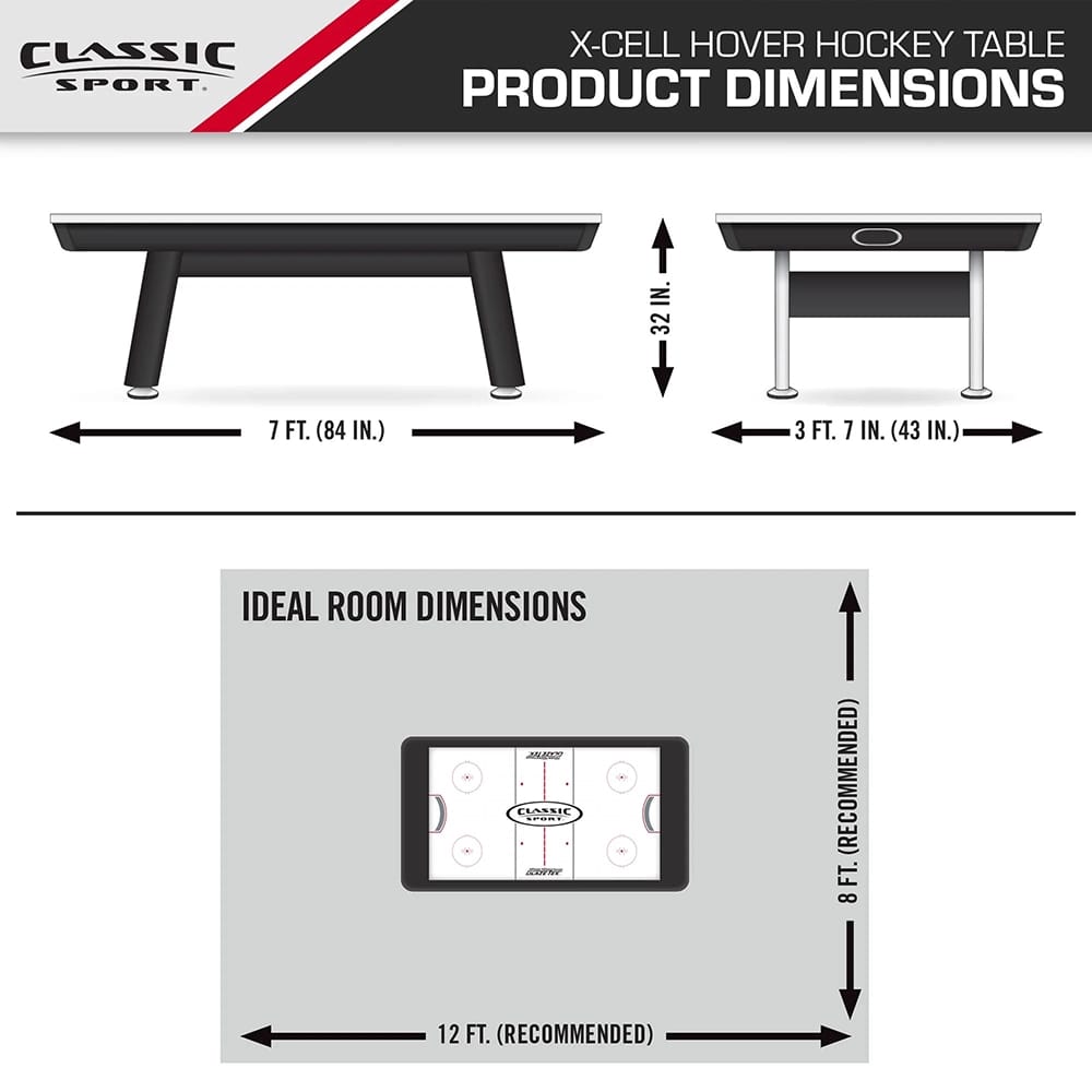 EastPoint Sports 84" Air Hockey Table with LED Scoring