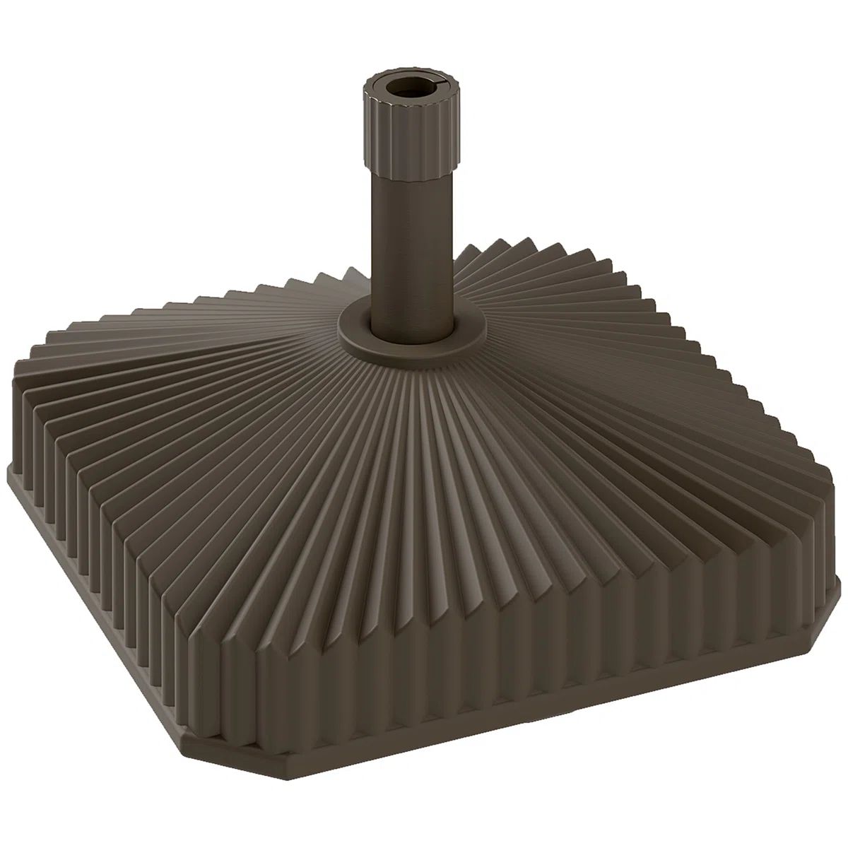 Fillable Patio Umbrella Base Stand, Brown