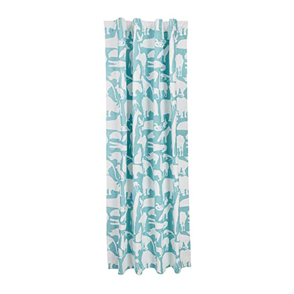 Portable Kids Travel Blackout Curtain Shade with Suction Cups, Teal Zoo