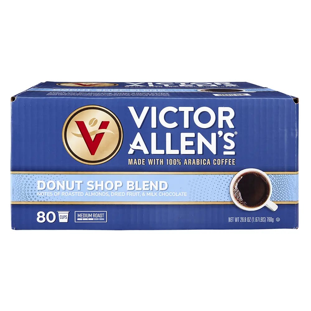 Victor Allen's Medium Roast Donut Shop Blend Coffee Cups, 80 Count