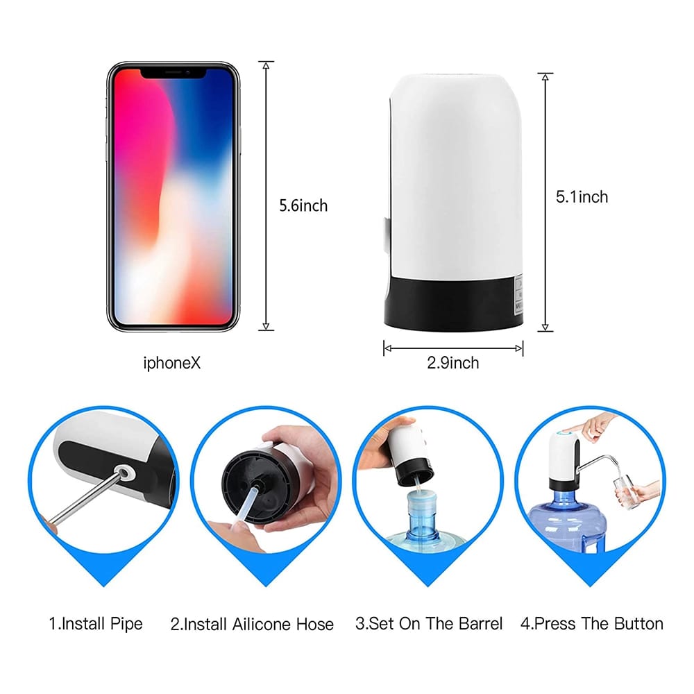 Portable Automatic Water Dispenser, White