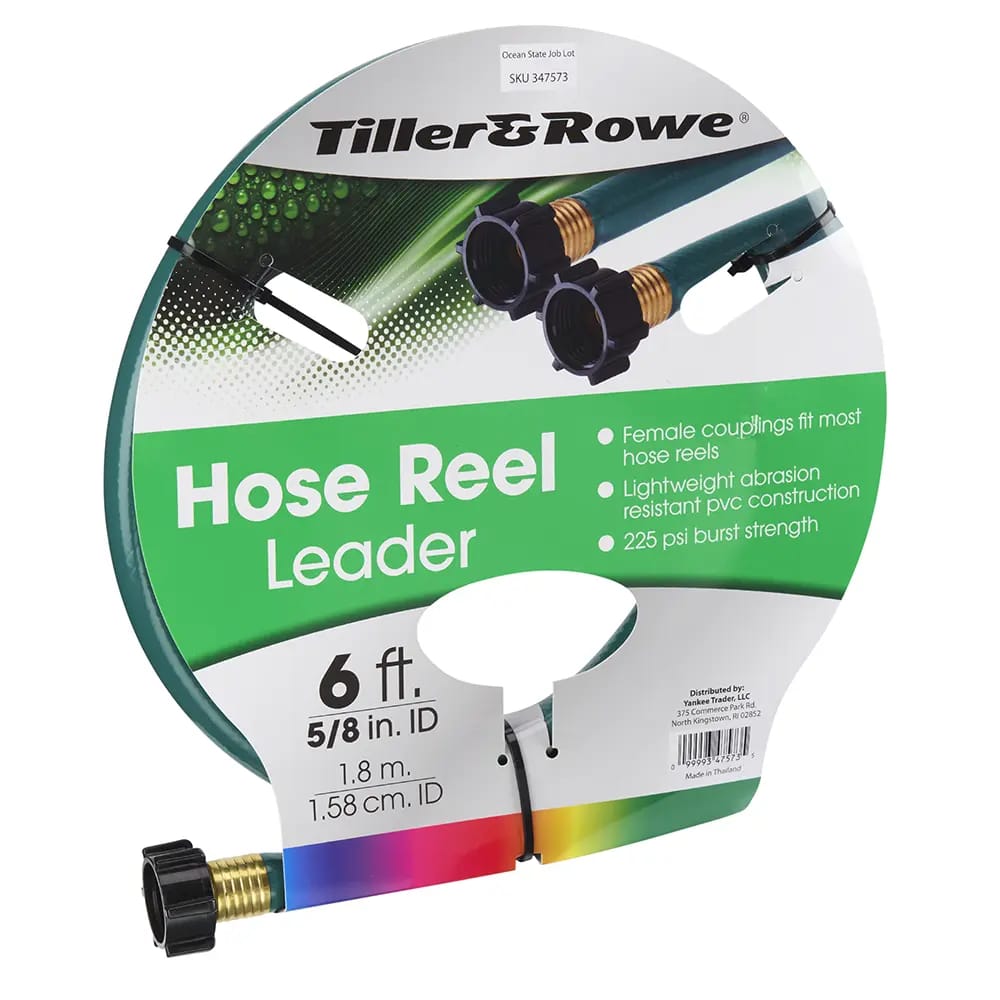 Tiller & Rowe Hose Reel Leader, 5/8" x 6'
