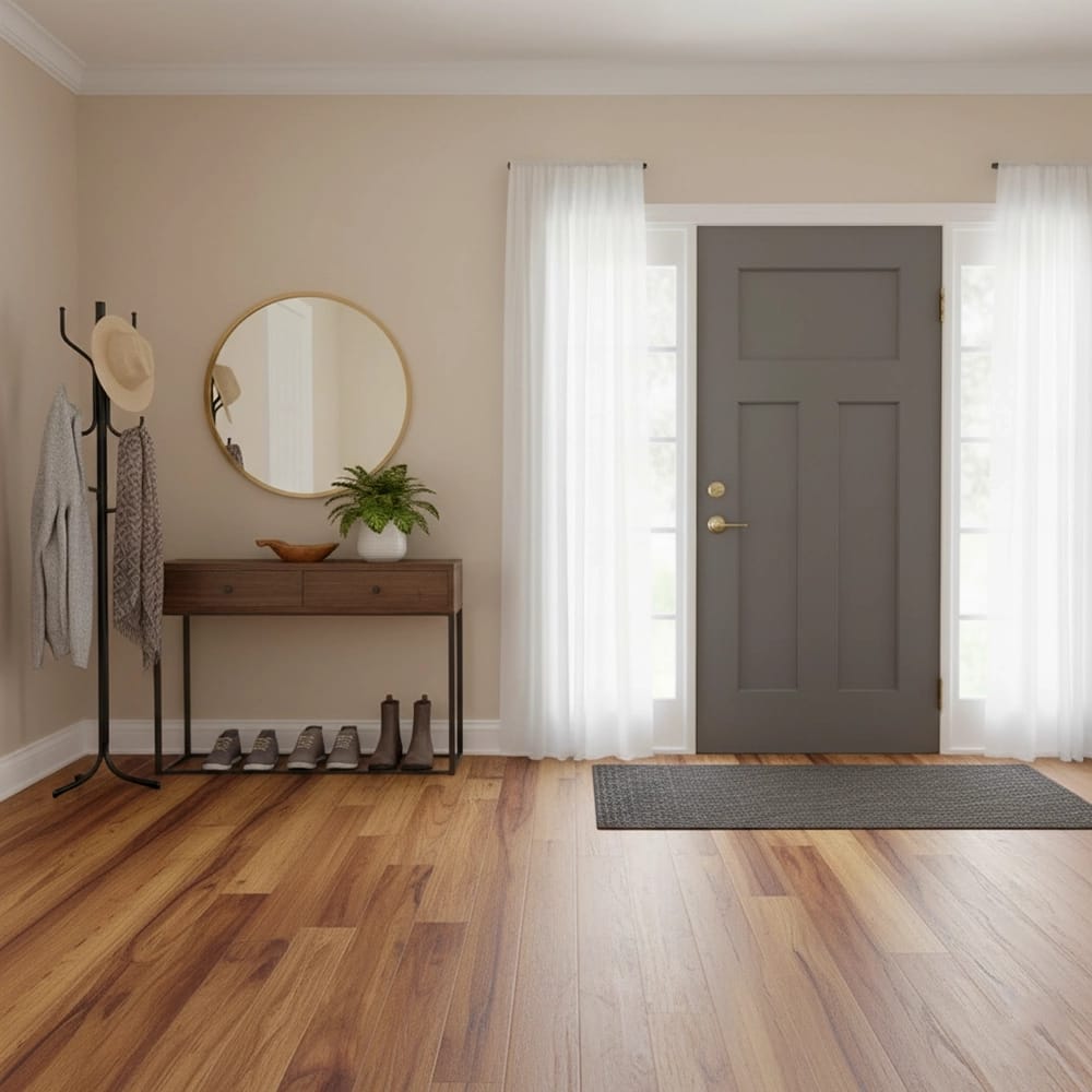 Dream Home 12mm Heard County Hickory Laminate Flooring, Brown, 18.94 sq. ft. ($2.38/sq. ft.)