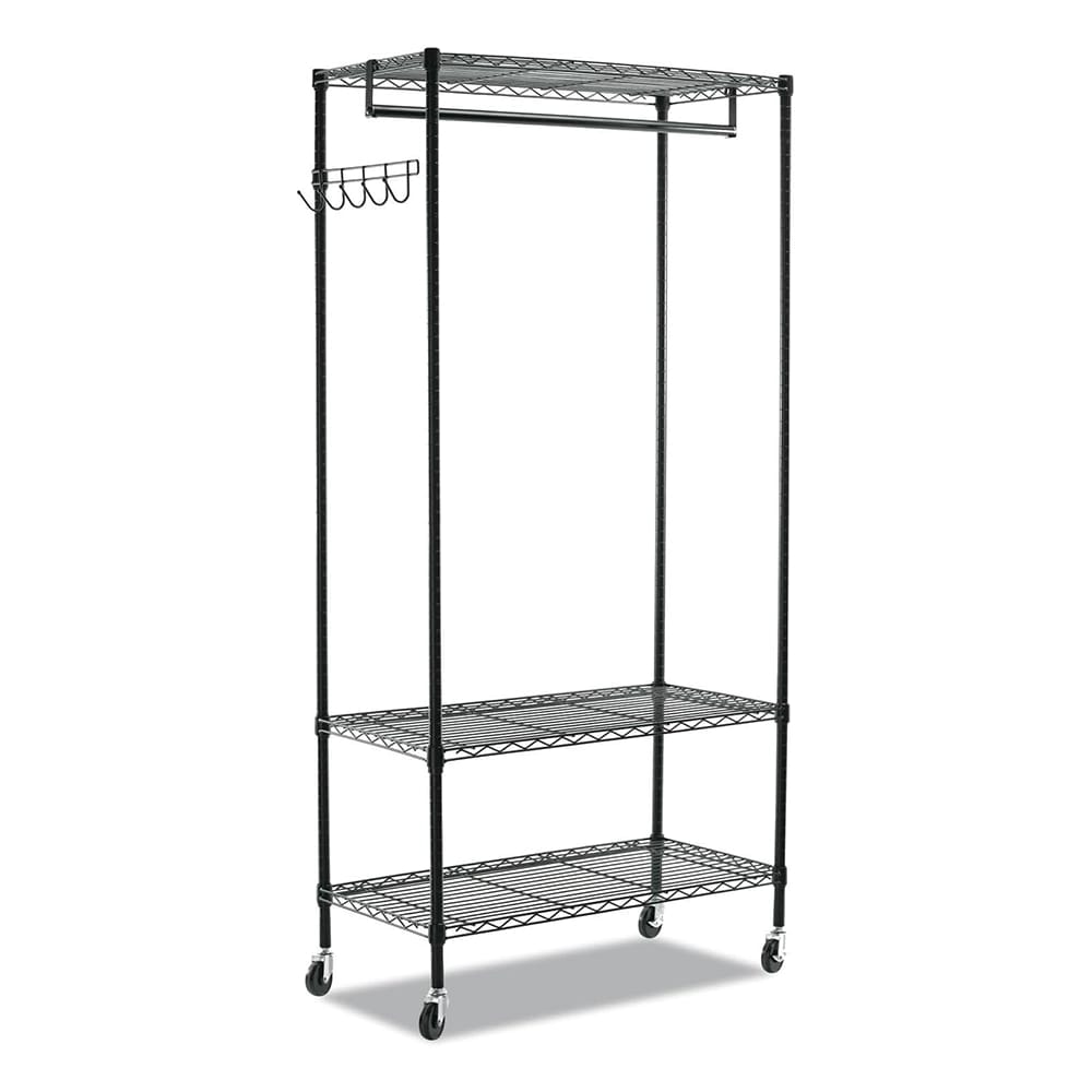 Alera Wire Shelving Garment Rack, Black