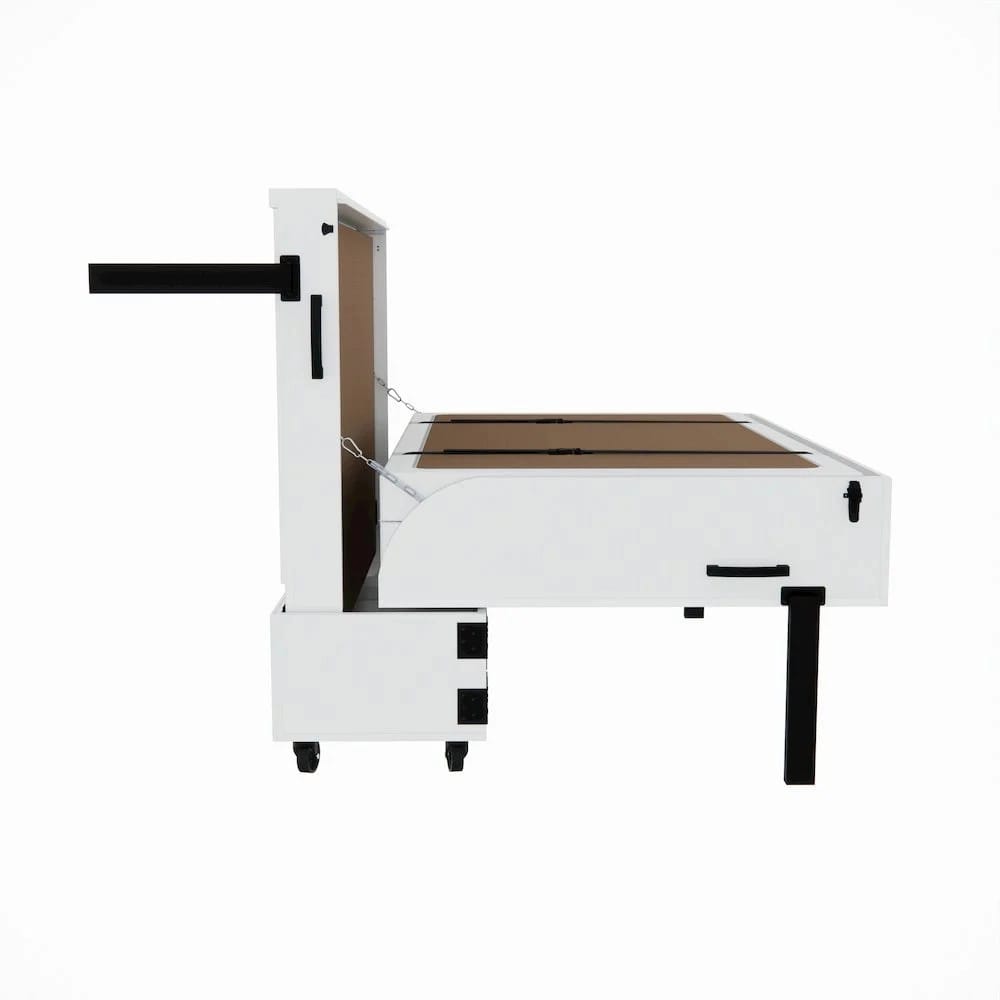 RoomAndLoft Murphy Cabinet Bed, Queen, White