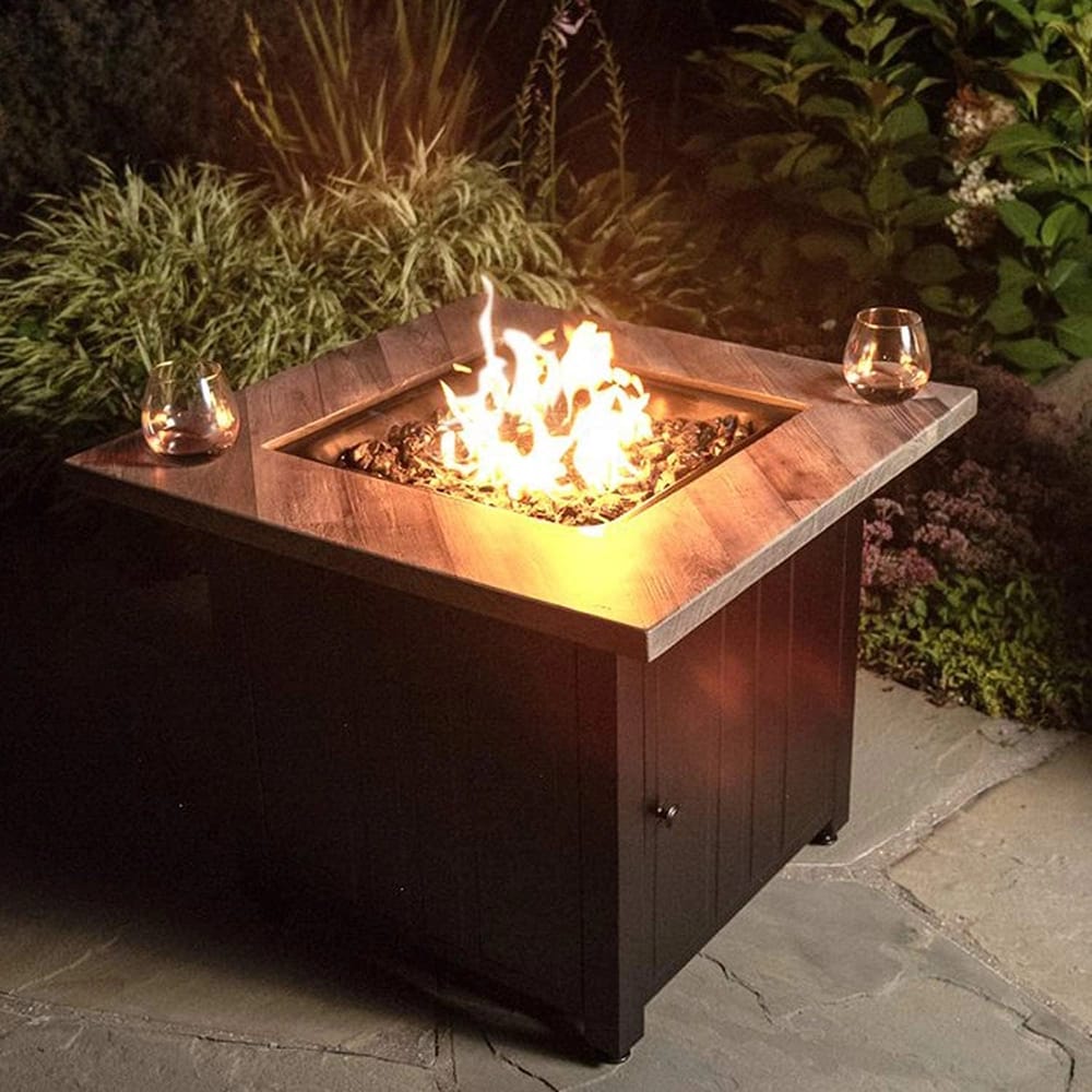 Endless Summer 30" Outdoor Gas Fire Pit, 50,000 BTU, Black Fireglass