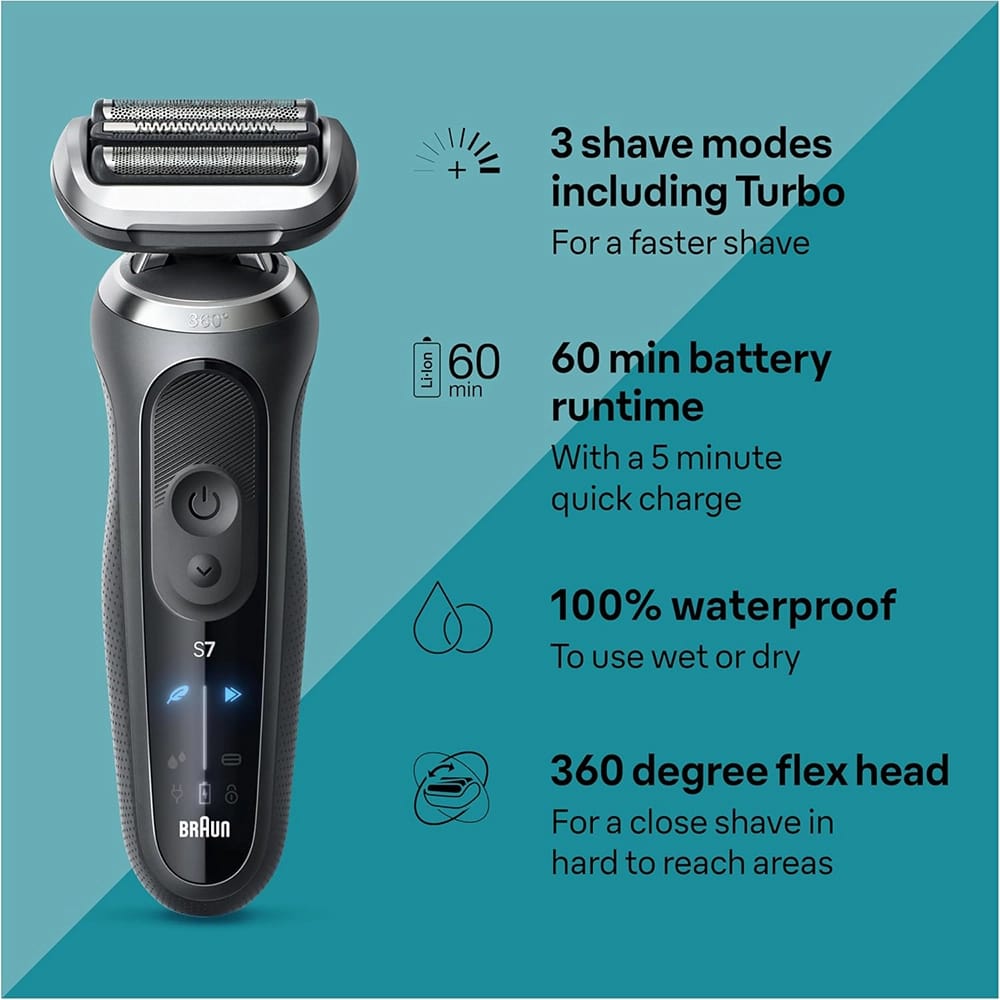 Braun Series 7 Electric Shaver, Space Gray