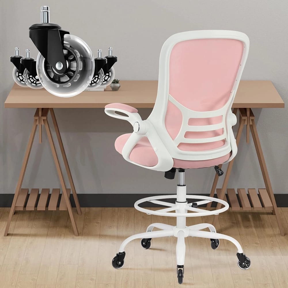 HYLONE Adjustable Ergonomic Office Chair, Pink