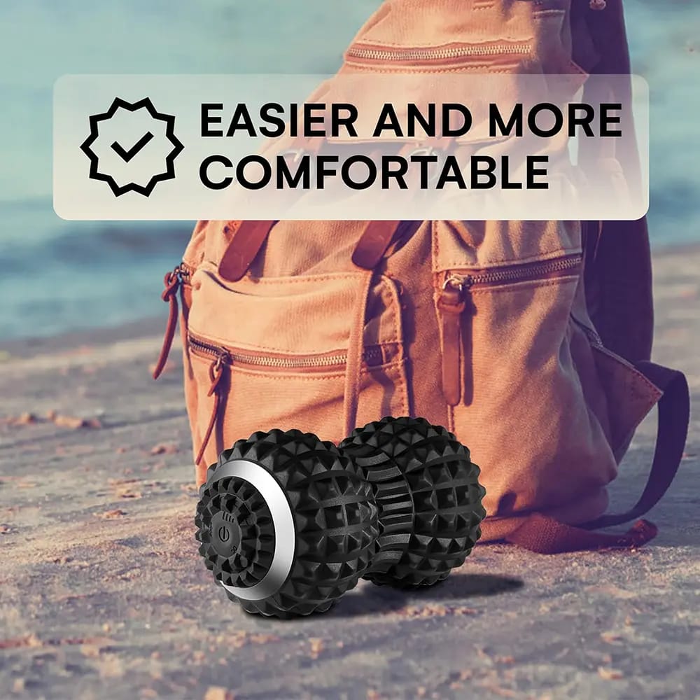 POWRX Rechargeable Vibrating Massage Roller, Black