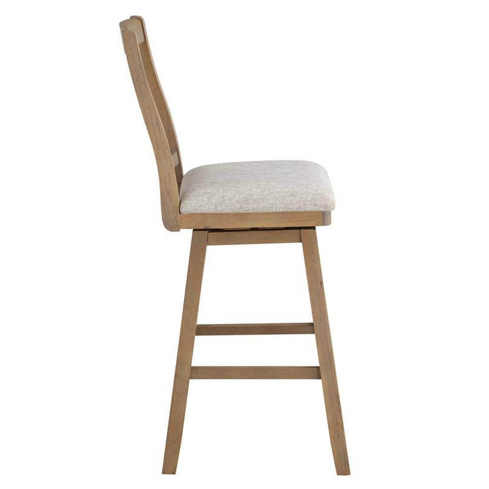 Home 2 Office 29" Madison Swivel Barstool, Washed Oak