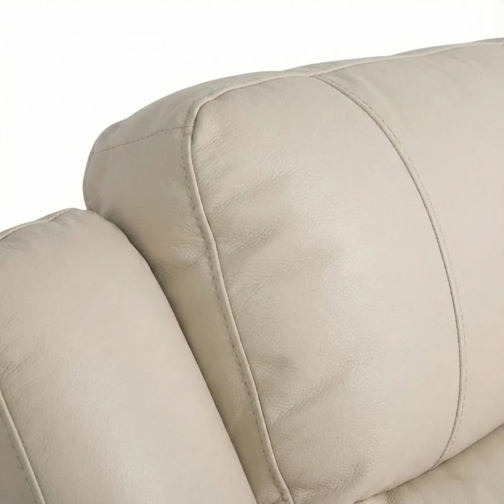 Verona Leather Power Recliner with Power Headrest, Taupe