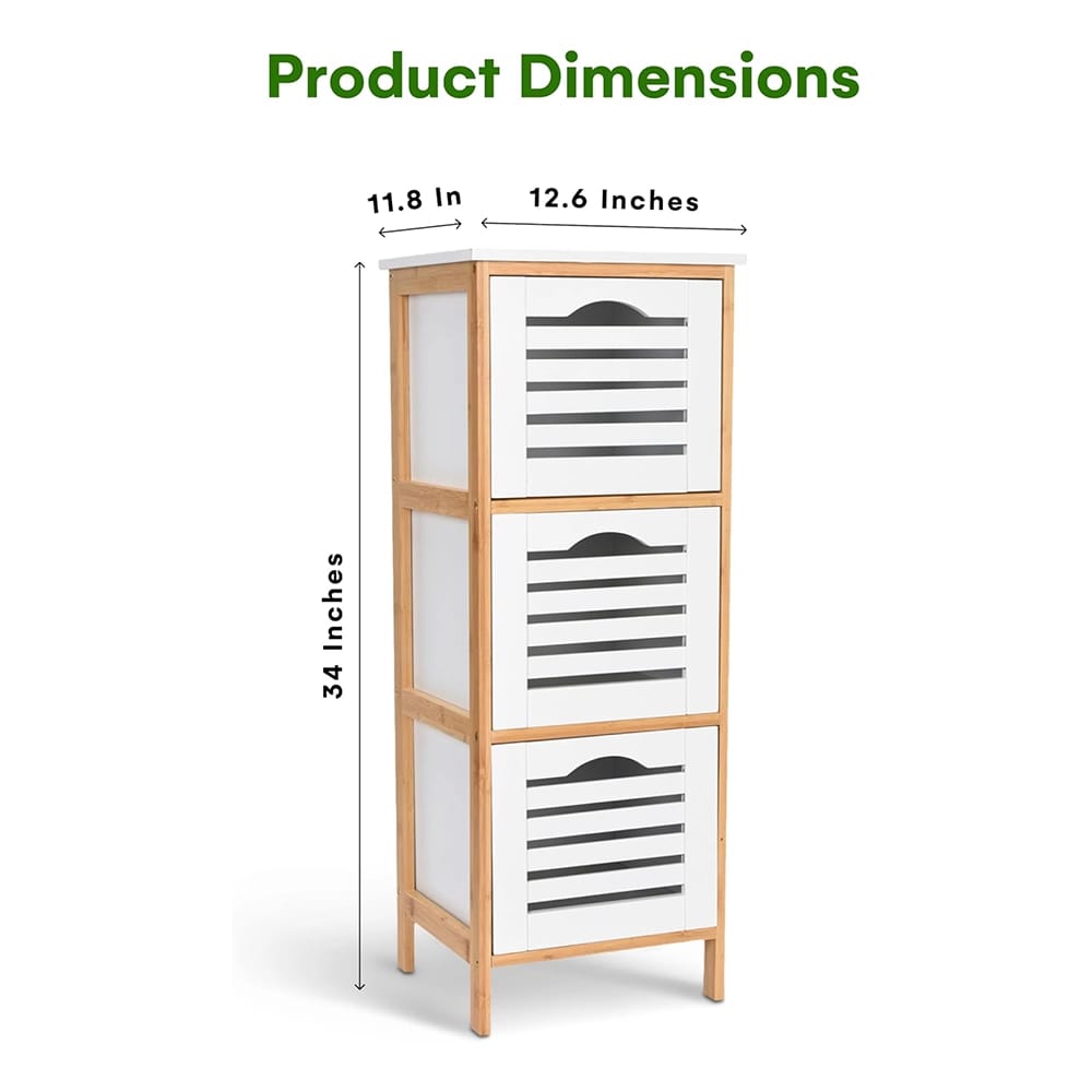 Prosumers Choice Wooden Bedroom Cabinet, Natural/White