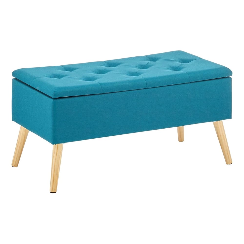 mDesign Rectangle Storage Bench, Teal