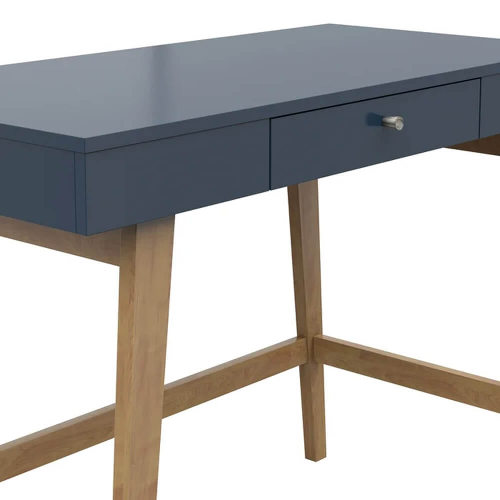 Twin Star Home Aprill 40" Desk, Fontana Blue/Brown