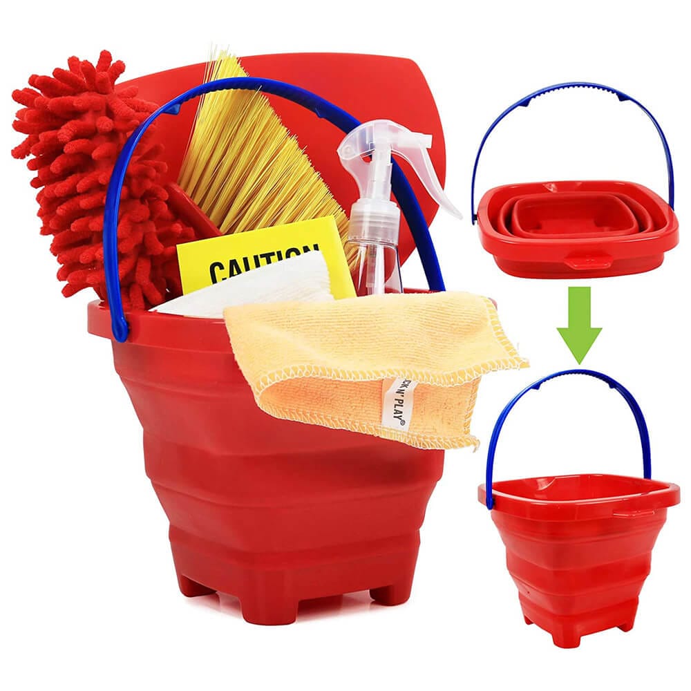 Click N' Play Pretend Play Housekeeping Cleaning Set for Kids