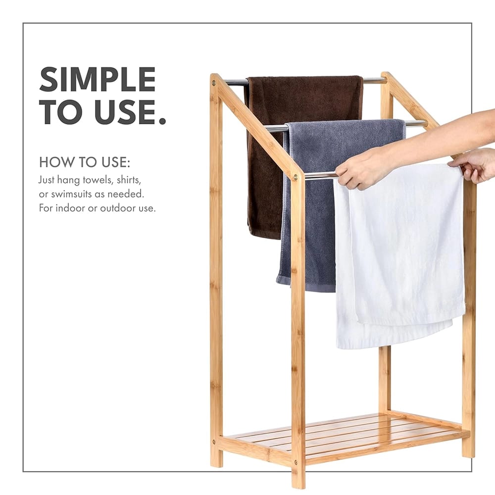 ToiletTree Products Bamboo Towel Rack Holder