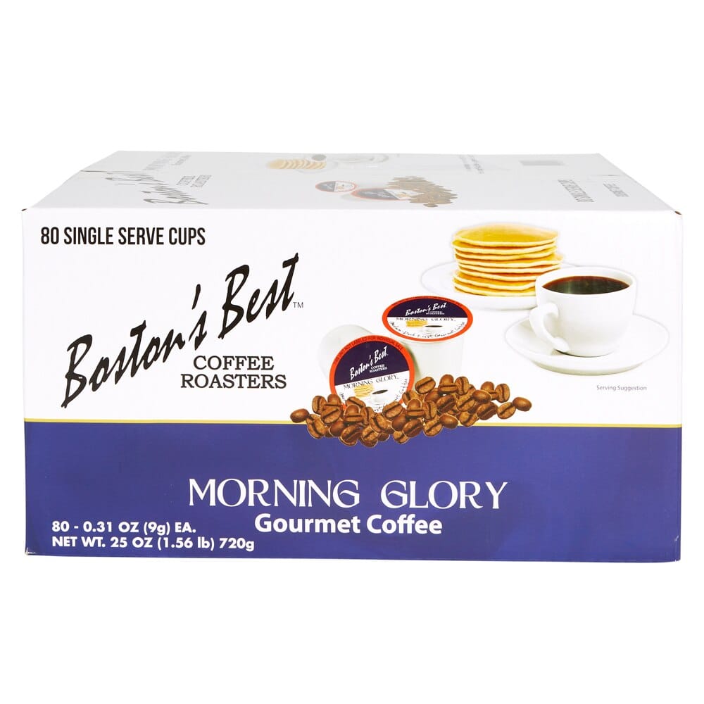 Boston's Best Medium Dark Roast Morning Glory Gourmet Coffee Cups, 80 Count