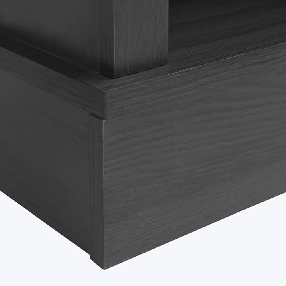 TV Stand with Electric Fireplace and Sliding Barn Door, Dark Gray
