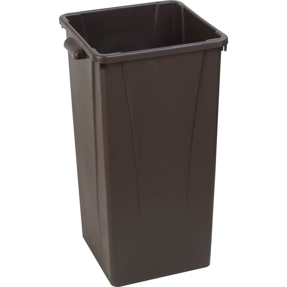 Carlisle Centurian 23 Gallon Tall Square Trash Can, Brown