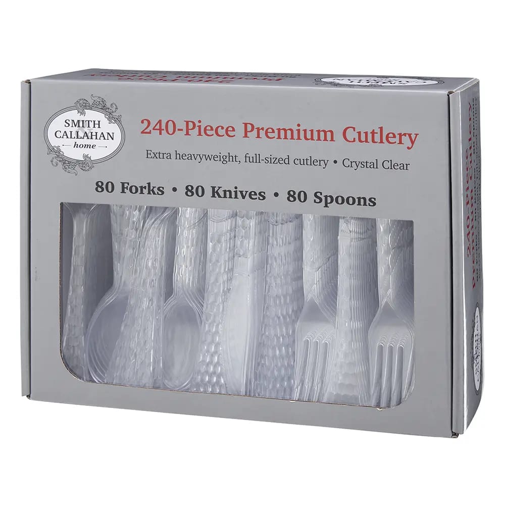 Smith & Callahan 240-Piece Premium Plastic Cutlery