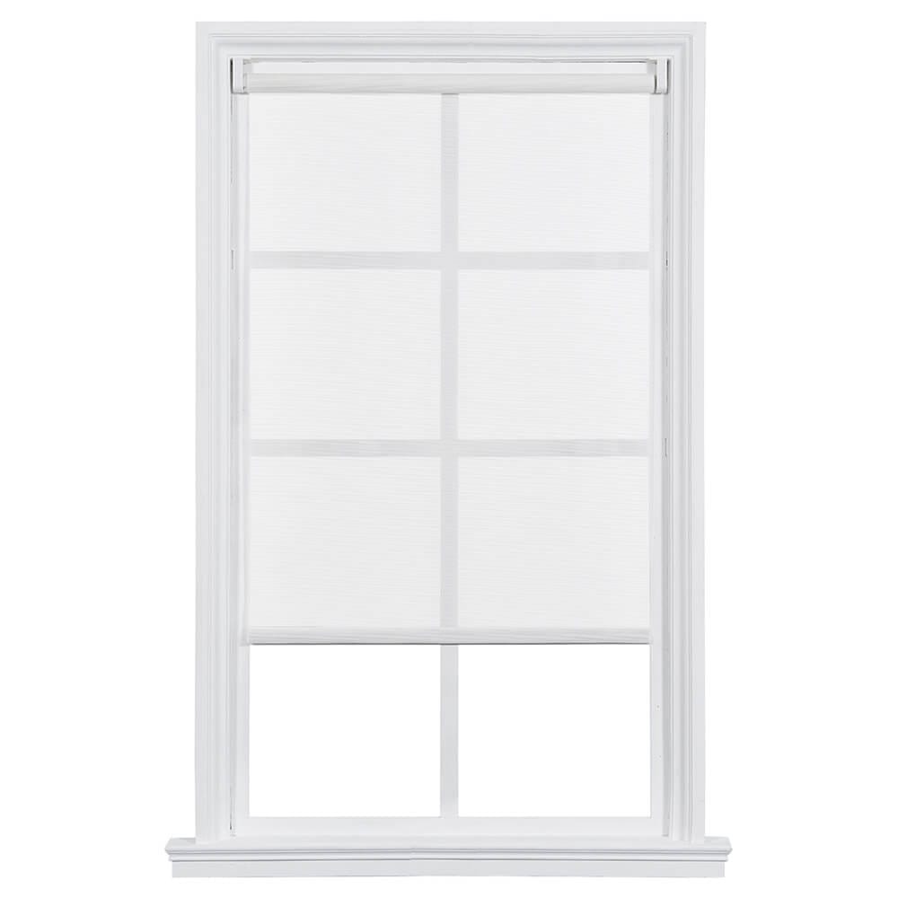 Push-Up Cordless Roller Shade with Solar Screen (60% Light Blockage), 72" x 72", White