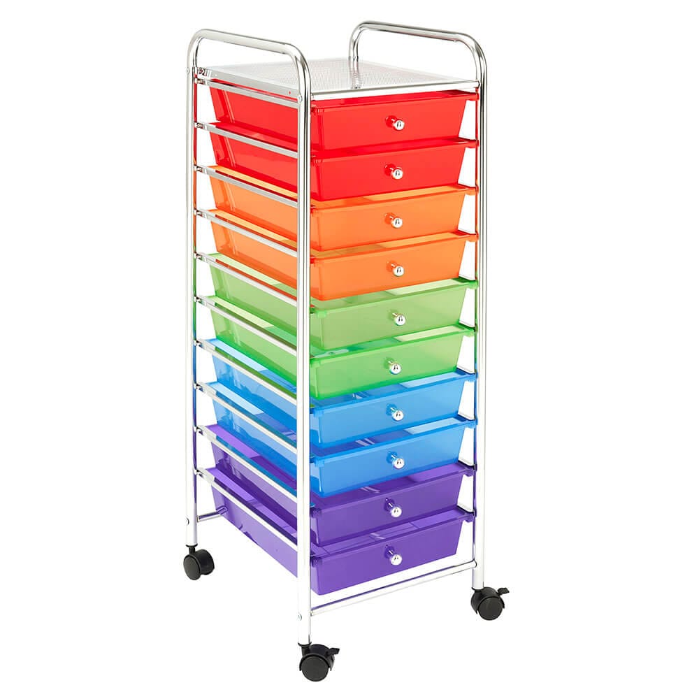 Leader 10-Drawer Rolling Craft Cart