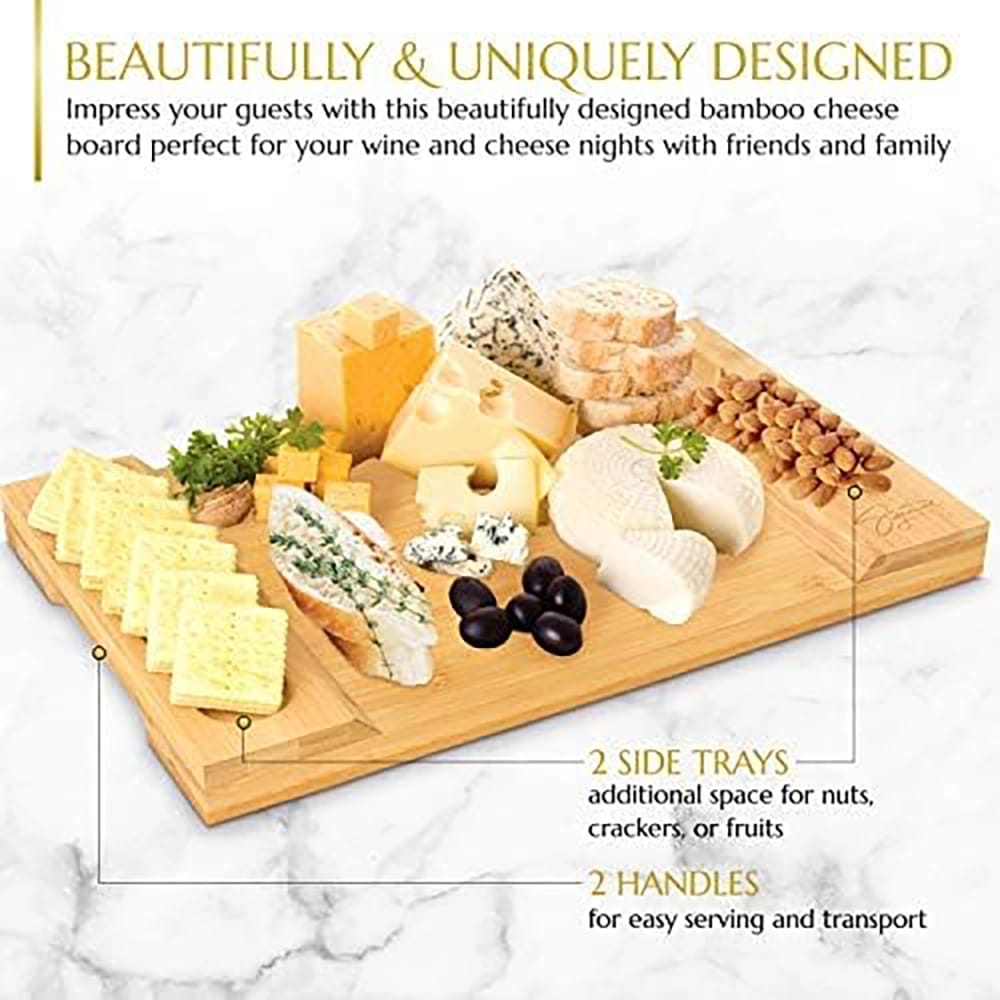 Signature Living Large Bamboo Cheese Board, 16" x 10"