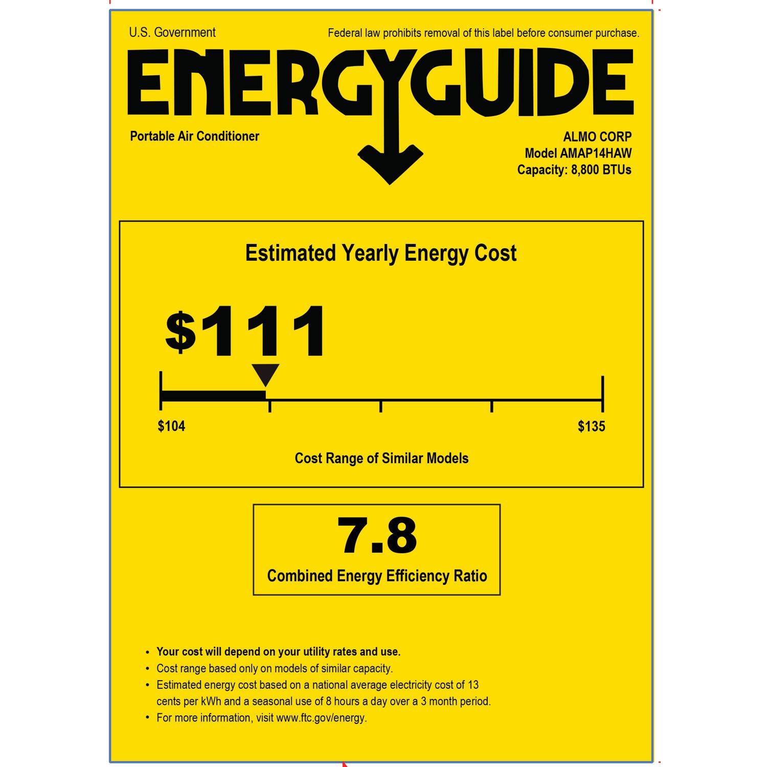 Amana Portable Air Conditioner with Heating Feature, 13,000 BTU