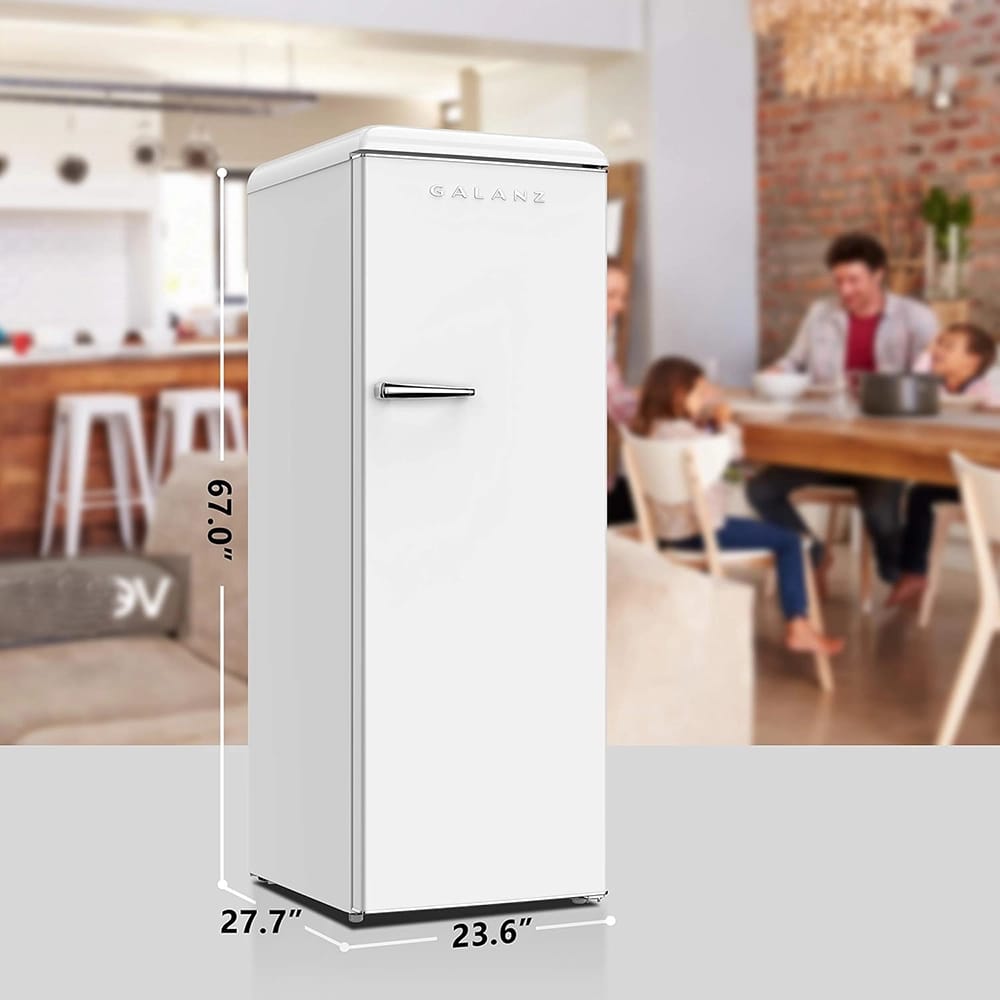 Galanz 11 cu.ft. Convertible Freezer/Fridge, Milkshake White