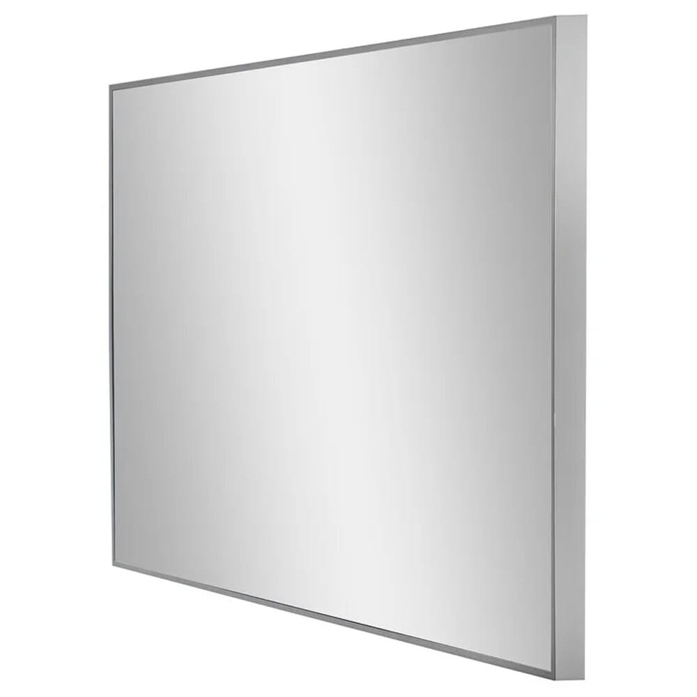 American Art Decor Rectangular Accent Wall Mirror, Silver