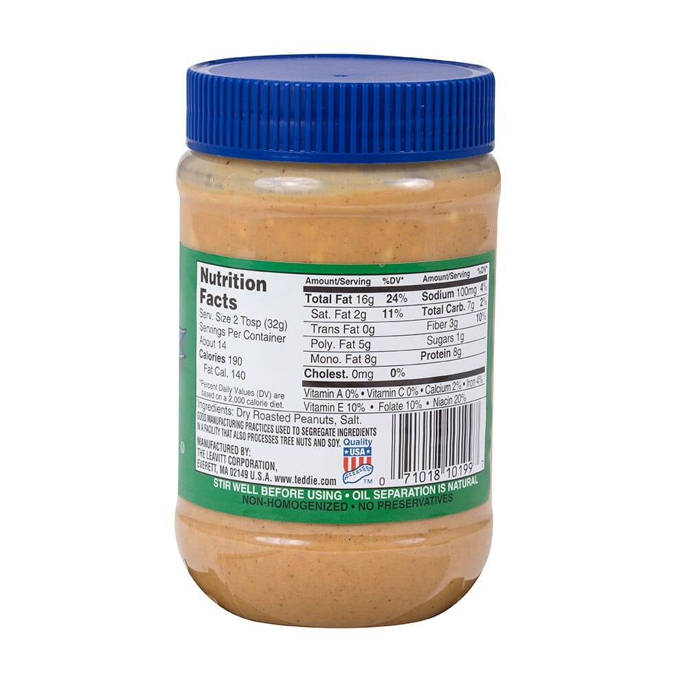 Teddie Super Chunky All Natural Peanut Butter, 16 oz