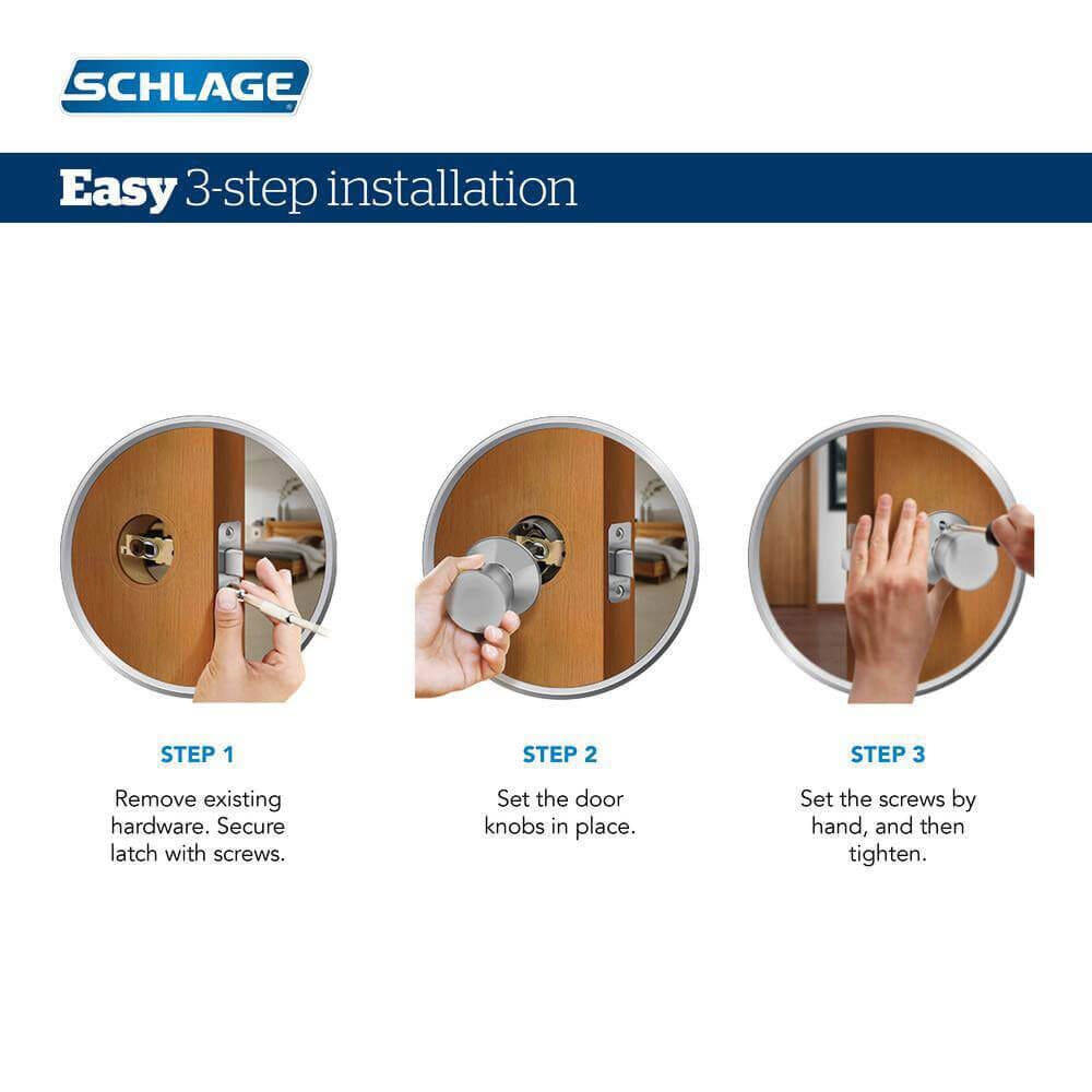 Schlage Orbit Dummy Door Knob, Oil-Rubbed Bronze