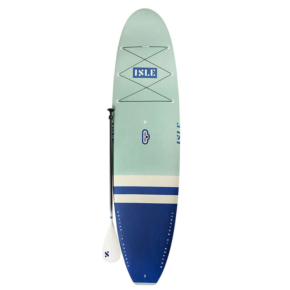 ISLE Cruiser 10'5" Hard Stand Up Paddle Board Package, Seafoam/Navy