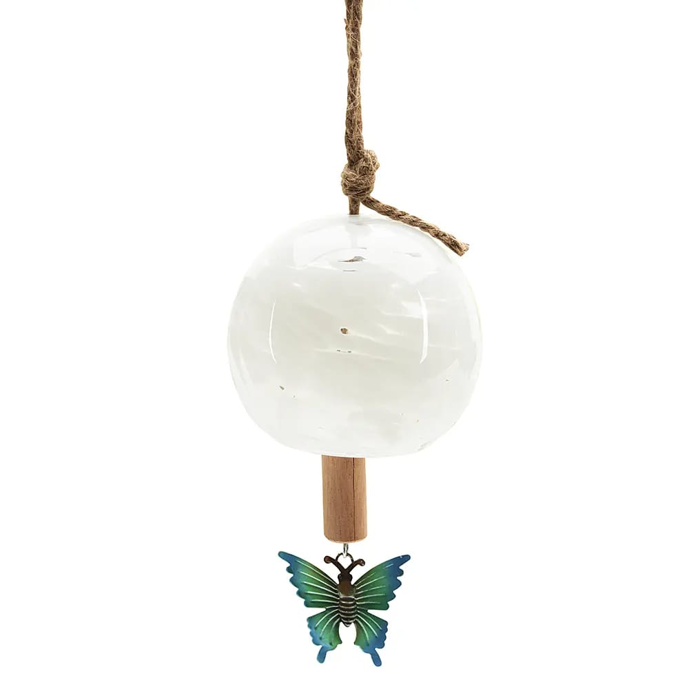 Glass Orb Windchime with Wood Striker