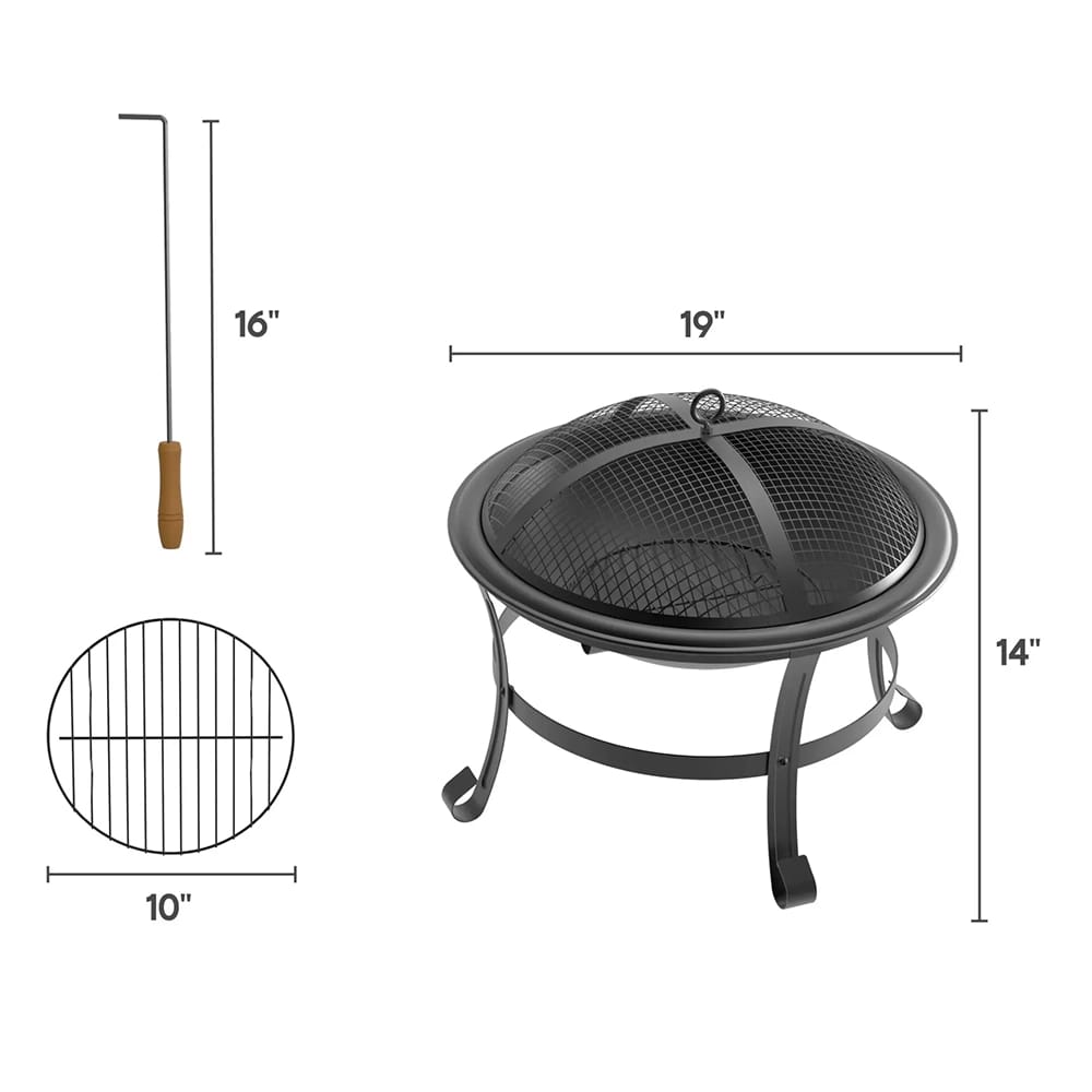 Cozi Outdoor Firepit, 19"
