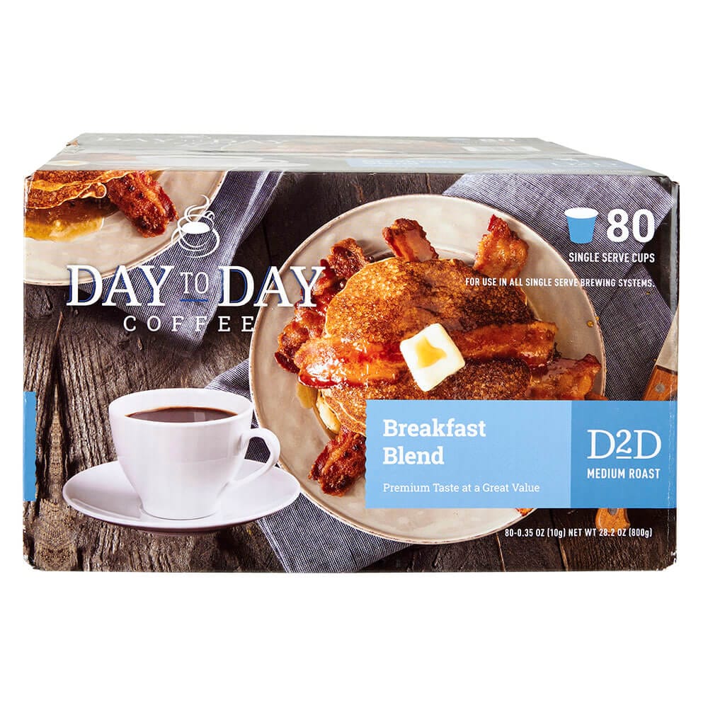 Day to Day Medium Roast Breakfast Blend Coffee, 80 Count