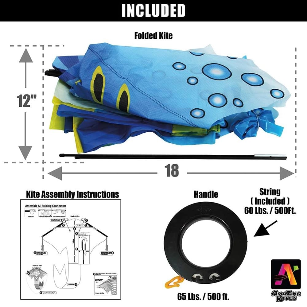 AmaZing Kites 210" Manta Ray Ripstop Nylon Kite