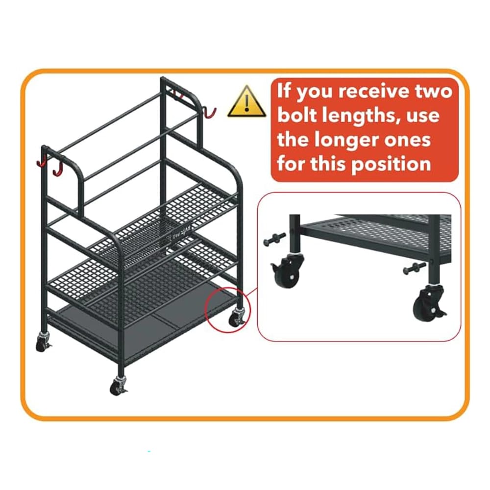 Yes4All All in One Gym Workout Storage With Wheels and Hooks, Black